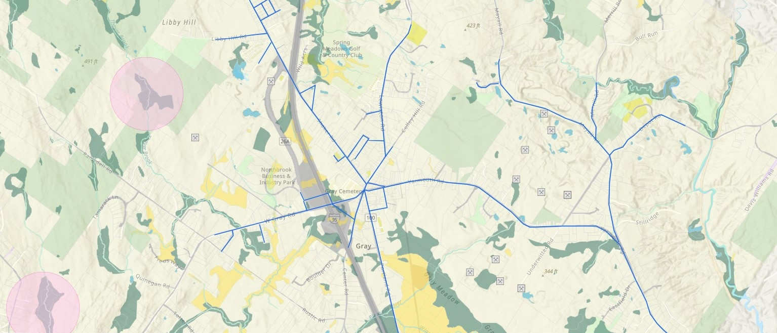 GIS map of Gray Maine