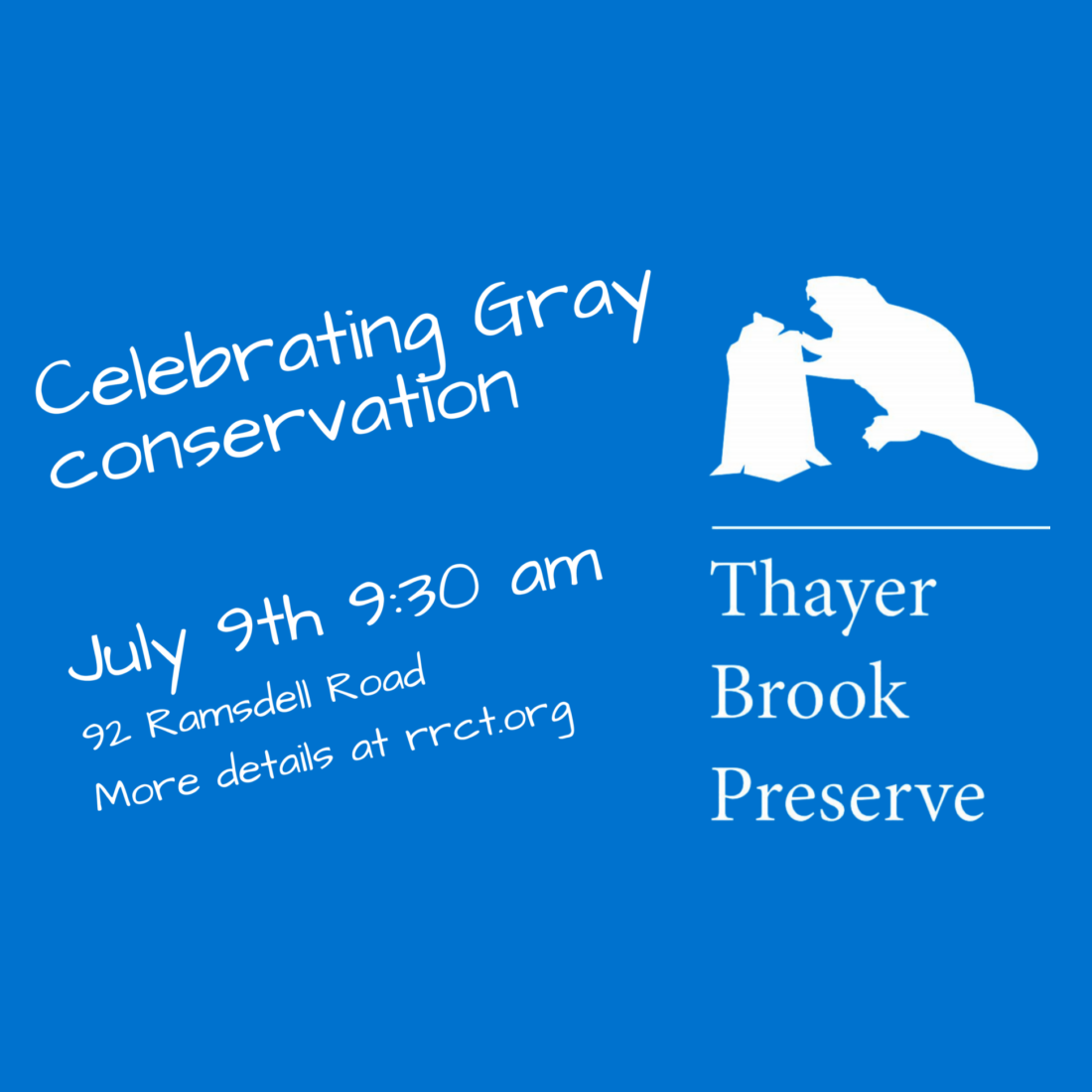 Thayer Brook Preserve Trail Opening July 9th, 9:30 am